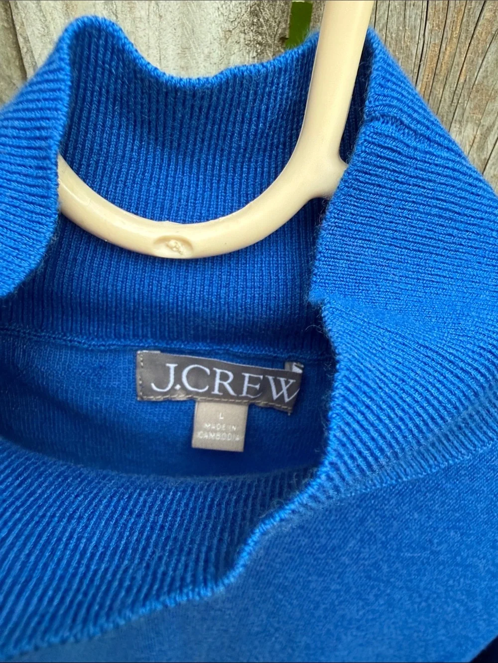 J. Crew Carolyn turtleneck sweater in merino wool CM709 Tidewater blue 12 14 L